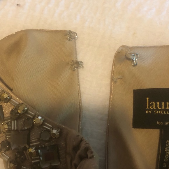 Size 0 gold Laundry dress worn once! - Picture 5 of 5